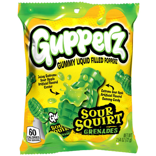 Gupperz Poppin' Sour Squirt Grenades (12x72g)